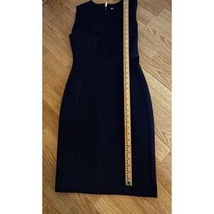 Calvin‎ Klein Womens 6 Sleeveless Blue Dress Stretch Gold Zipper
